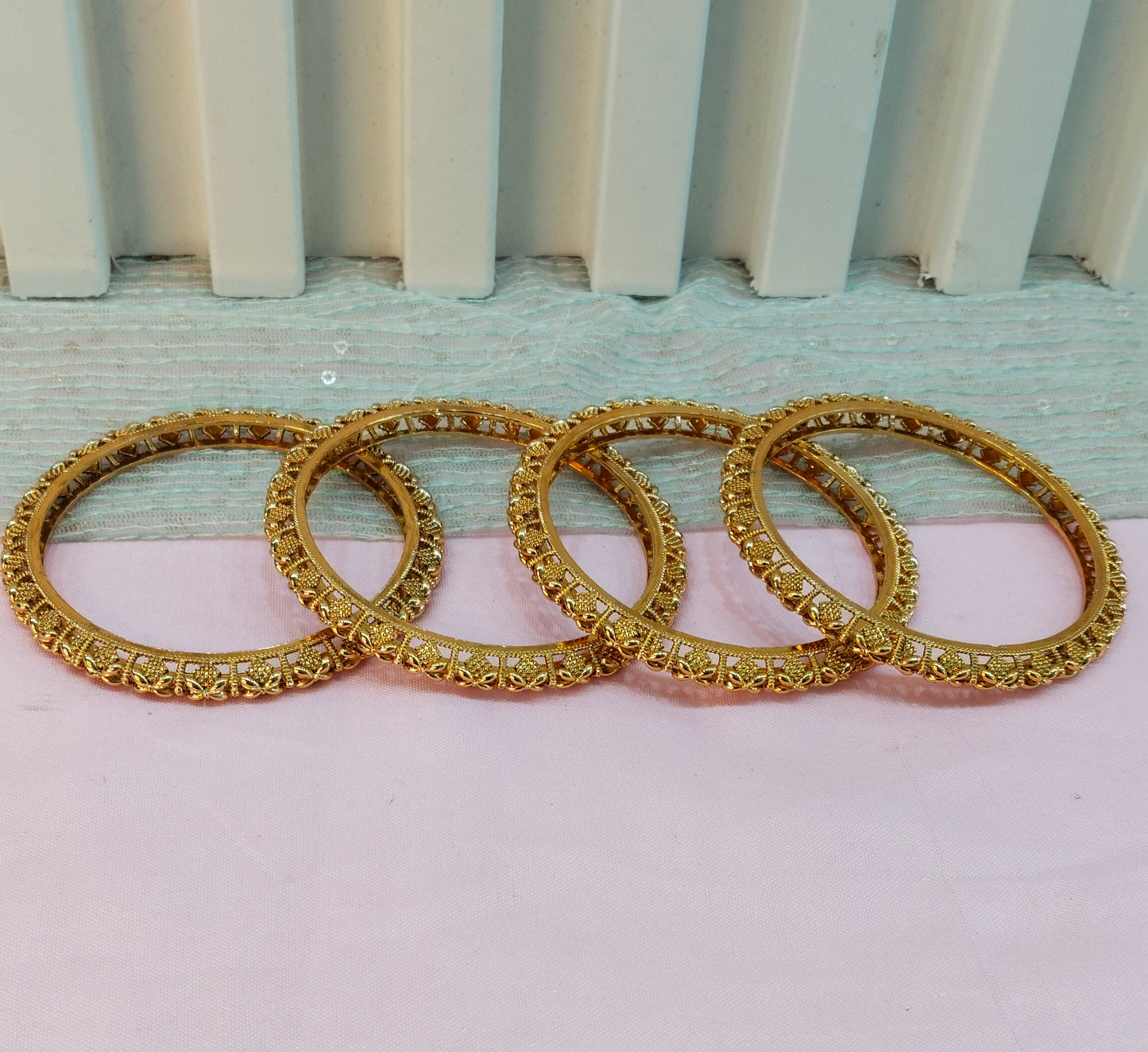 2.6 Size bangles jewelry /Traditional bollywood jewelry/ Gold bangles