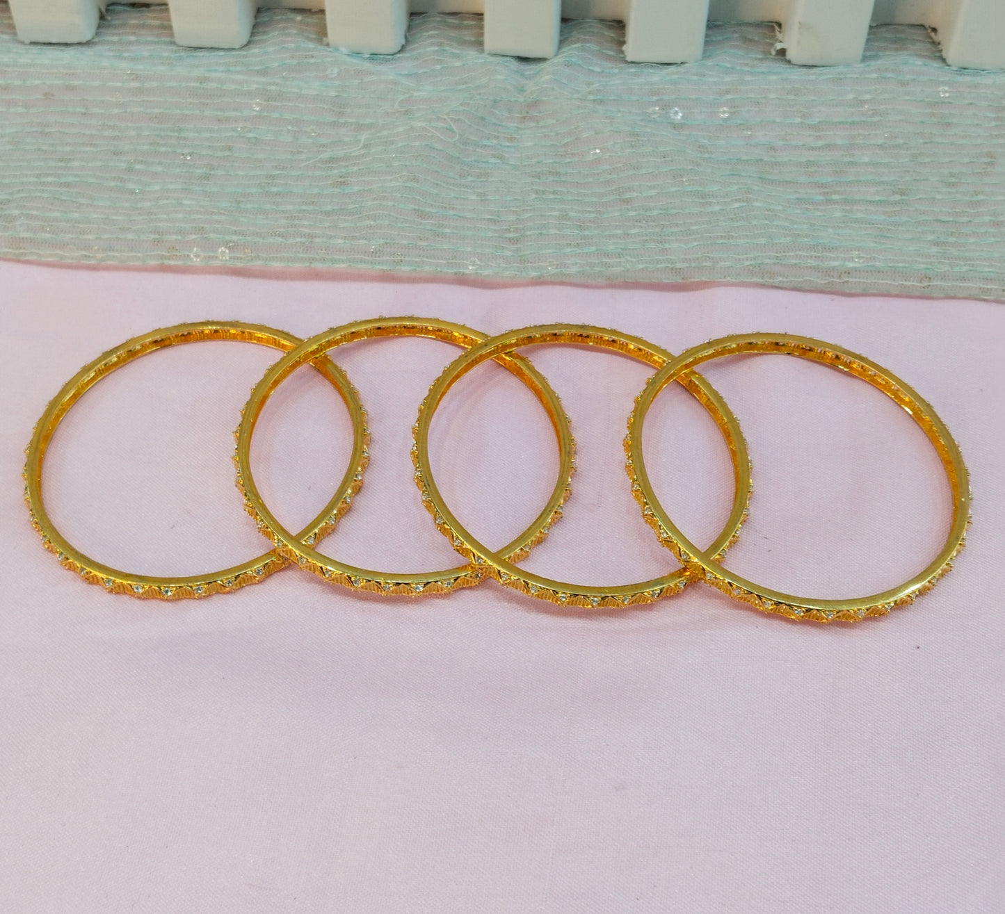 2.6 Size bangles jewelry /Traditional bollywood jewelry/ Gold bangles