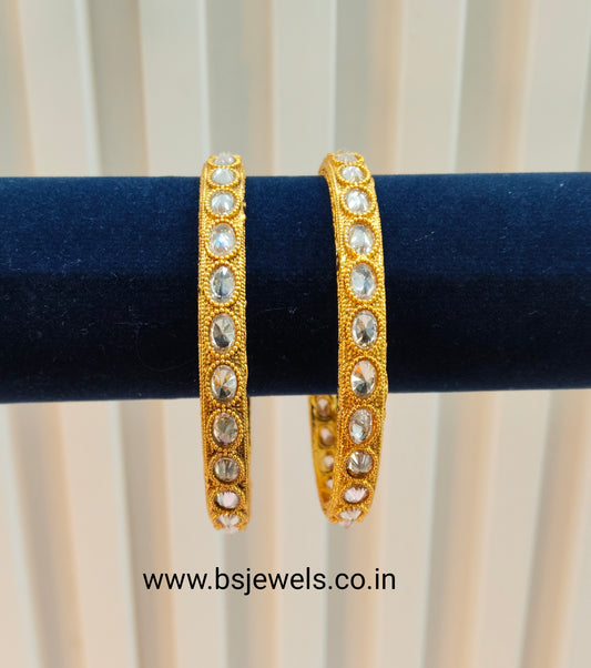 2.6 Size bangles jewelry /Traditional bollywood jewelry/ Gold bangles