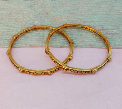 2.8 Size bangles jewelry /Traditional bollywood jewelry/ Gold bangles