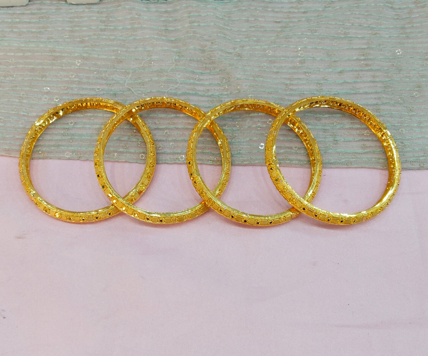 2.4 Size bangles jewelry /Traditional bollywood jewelry/ Gold bangles