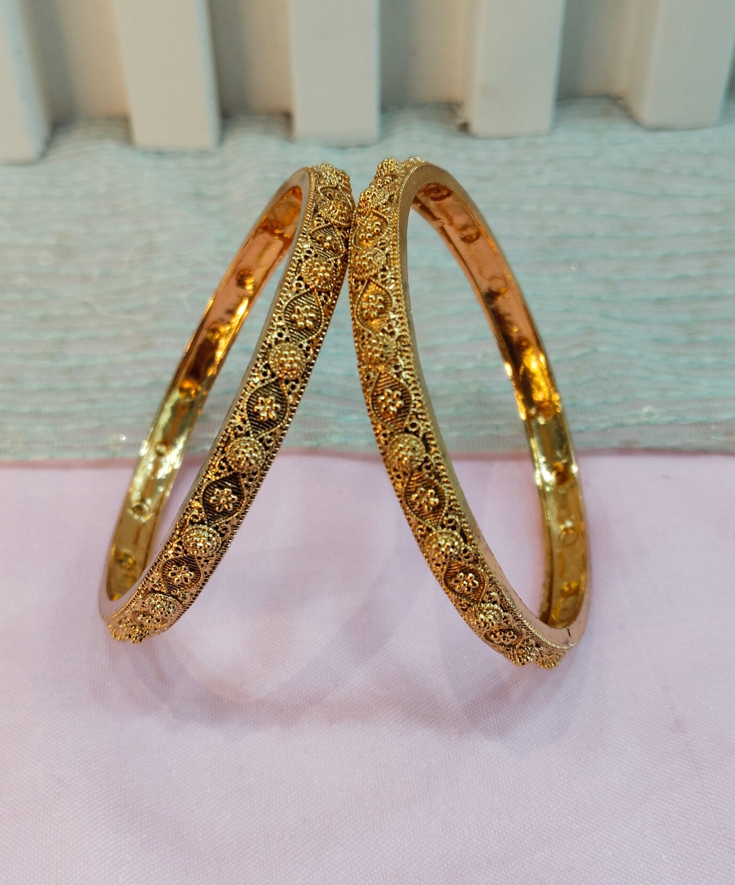 2.4 Size bangles jewelry /Traditional bollywood jewelry/ Gold bangles