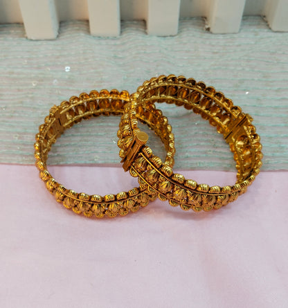 2.4 Size bangles jewelry /Traditional bollywood jewelry/Screw Gold bangles