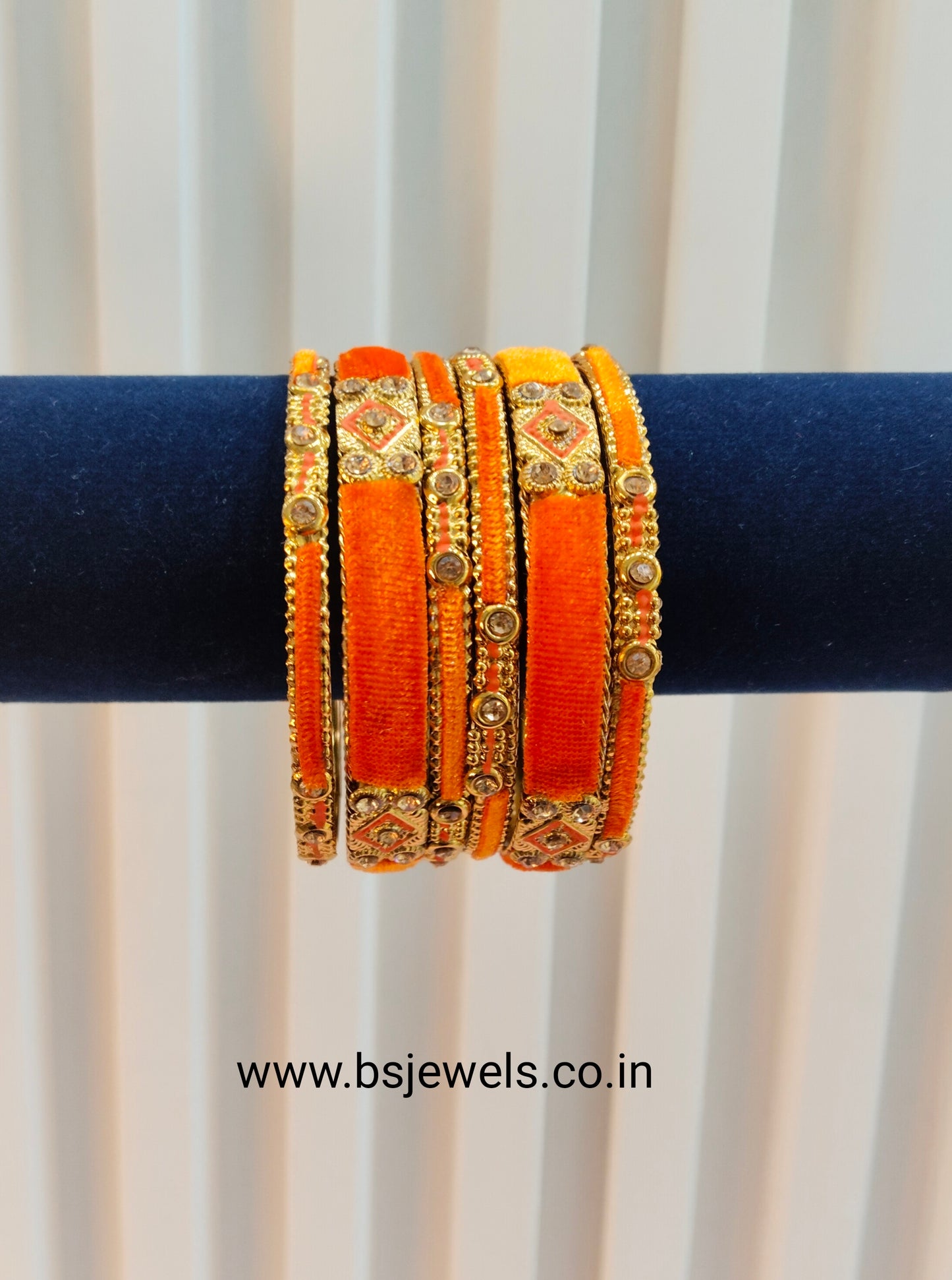 2.6 Size bangles jewelry Set /Traditional bollywood jewelry/Orange Antique bangles