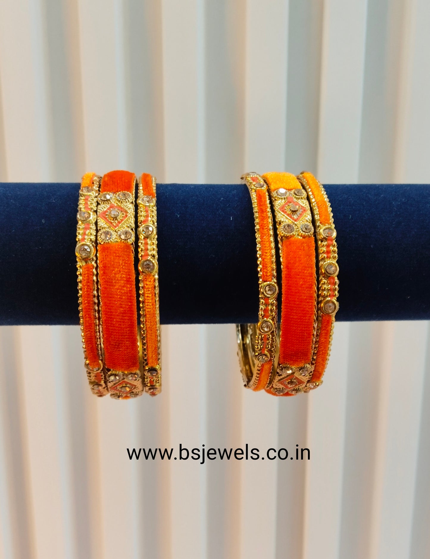 2.6 Size bangles jewelry Set /Traditional bollywood jewelry/Orange Antique bangles