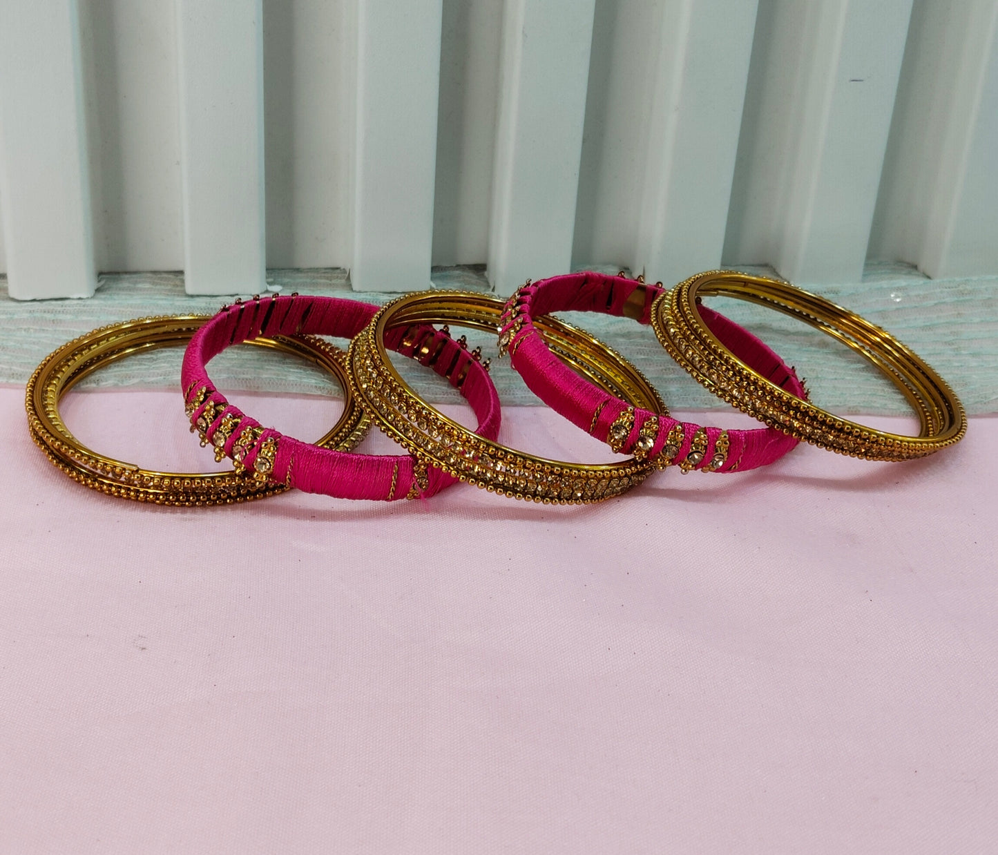 2.6 Size bangles jewelry Set /Traditional bollywood jewelry/Majenta Antique bangles