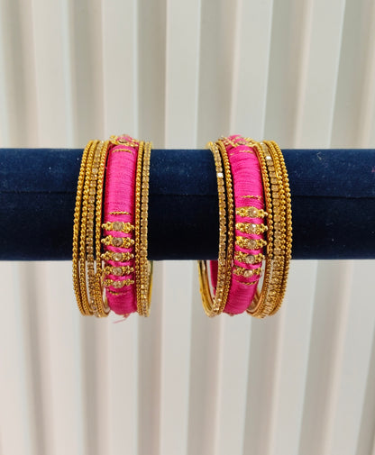 2.6 Size bangles jewelry Set /Traditional bollywood jewelry/Majenta Antique bangles