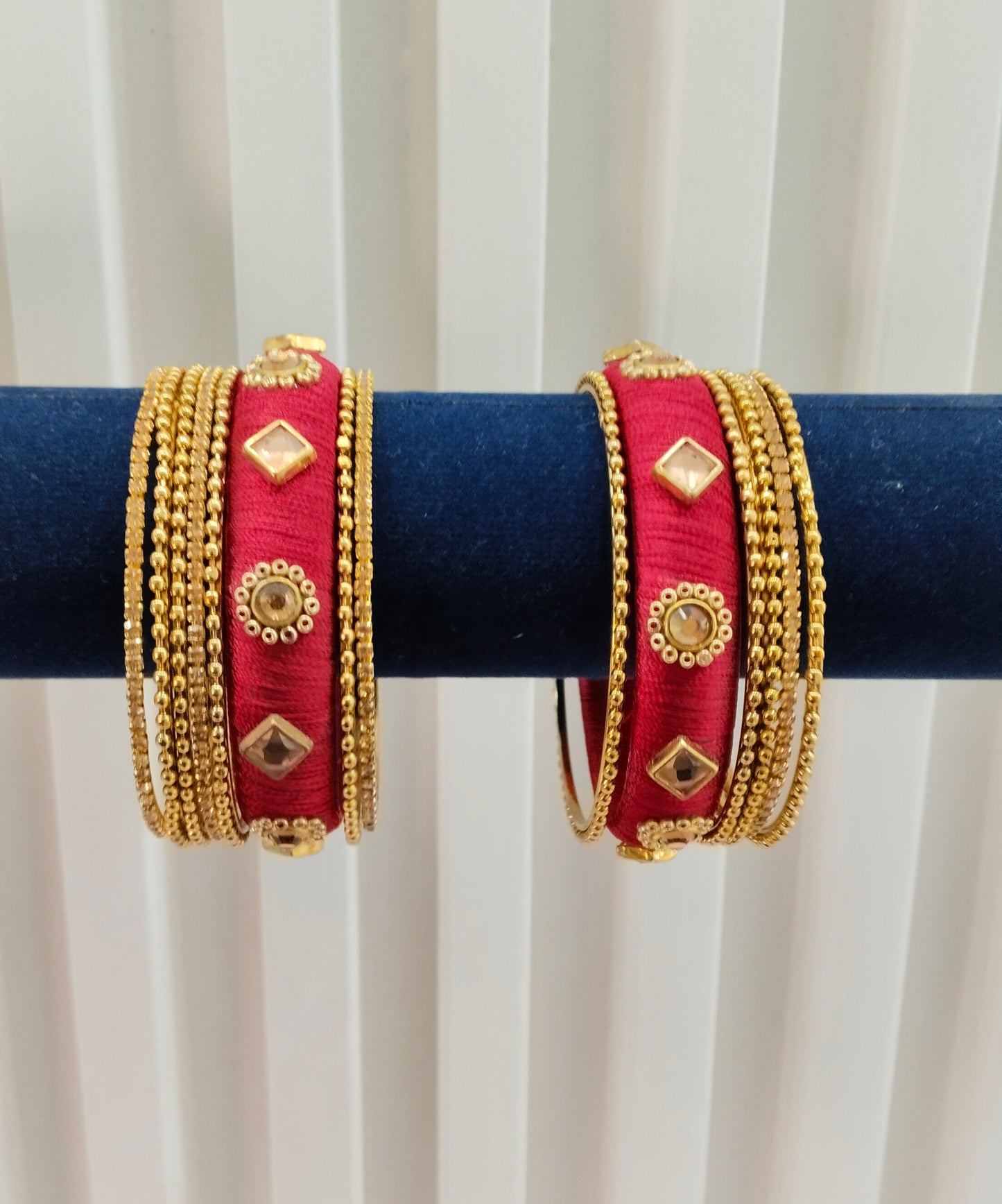 2.6 Size bangles jewelry Set /Traditional bollywood jewelry/Maroon Antique bangles