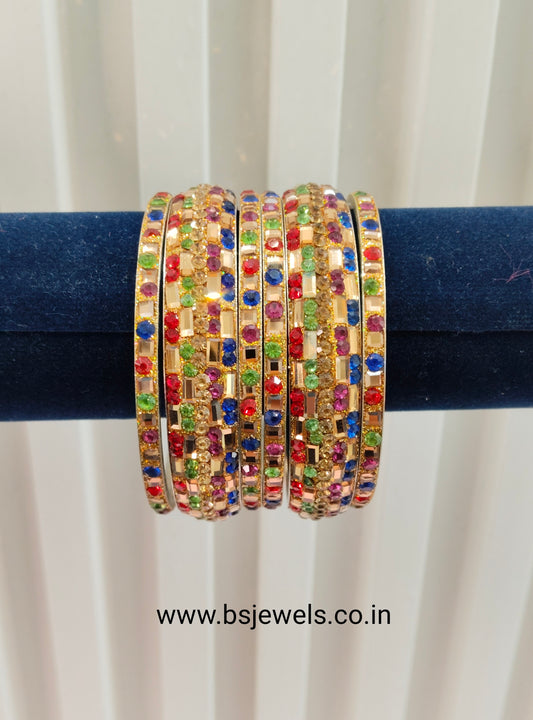 2.6 Size bangles jewelry Set /Traditional bollywood jewelry/Multi Color Antique bangles