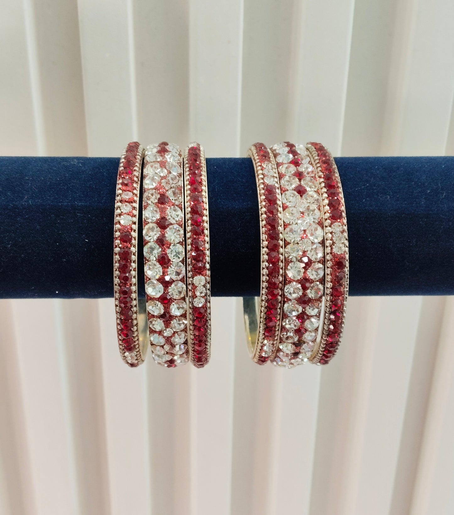 2.6 Size bangles jewelry Set /Traditional bollywood jewelry/Silver Maroon Antique bangles