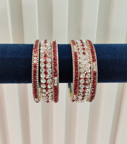 2.6 Size bangles jewelry Set /Traditional bollywood jewelry/Silver Maroon Antique bangles