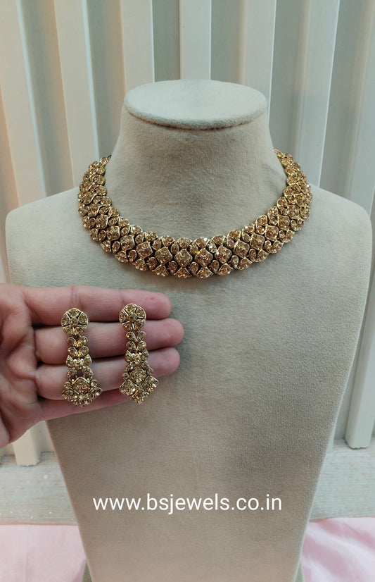 Antique Gold Necklace Set Ponting Jewellery