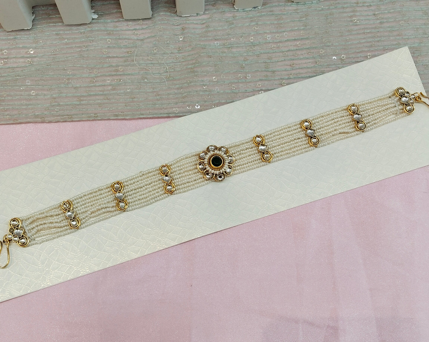 Kundan Headpiece Matha Patti Head piece sheesh fool/Bollywood Head Piece Tikka Hair chain