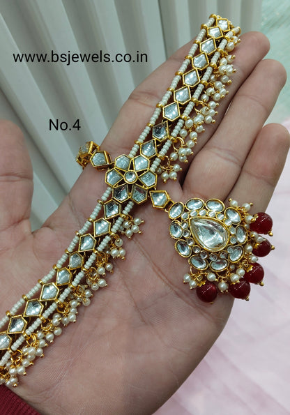 Kundan Headpiece Matha Patti Head piece sheesh fool/Bollywood Head Piece Tikka Hair chain