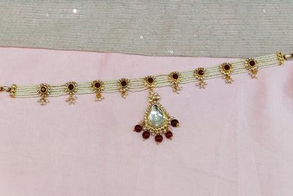 Kundan Headpiece Matha Patti Head piece sheesh fool/Bollywood Head Piece Tikka Hair chain