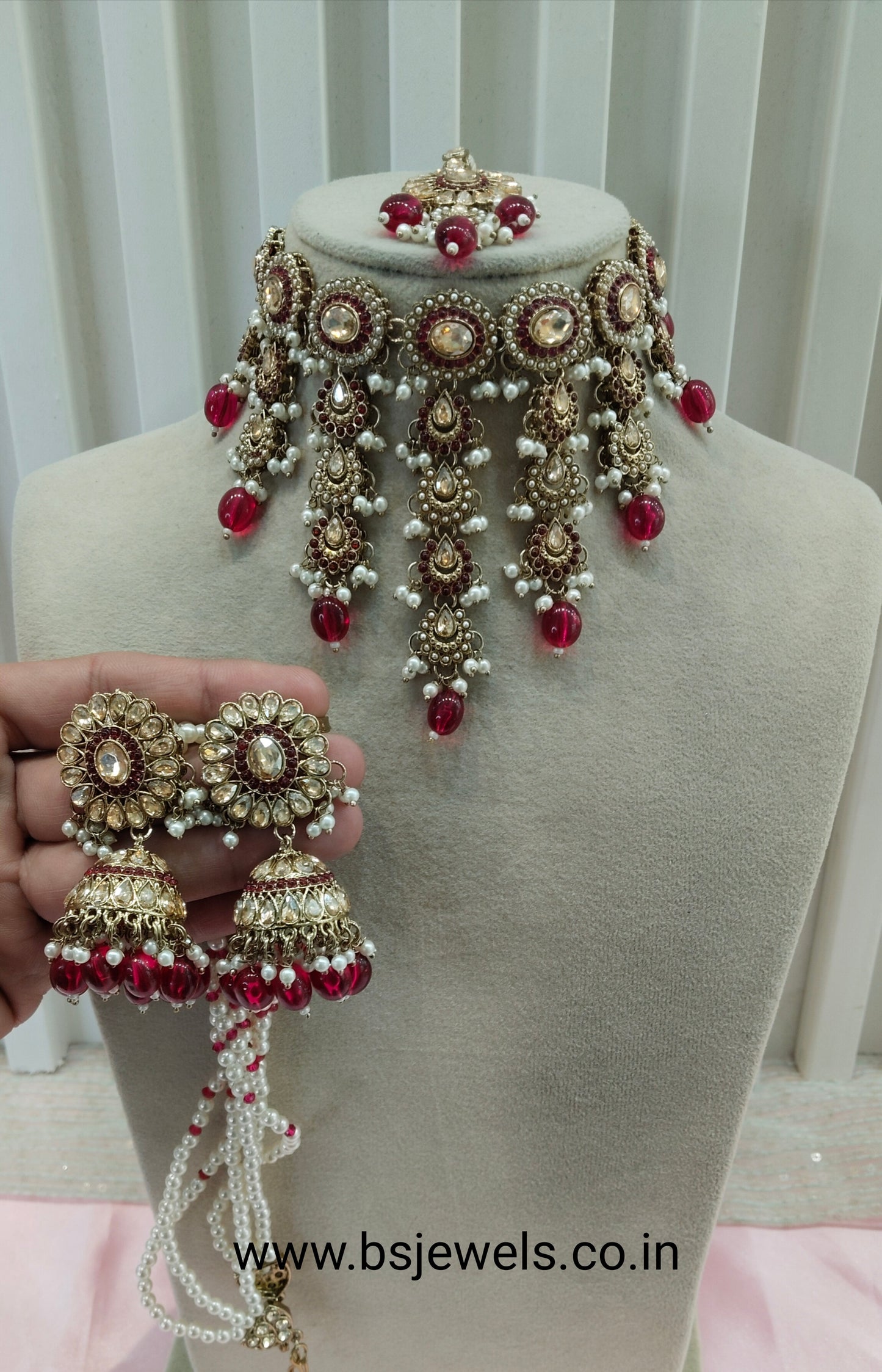 Majenta Necklace Jewellery Jaagran Set