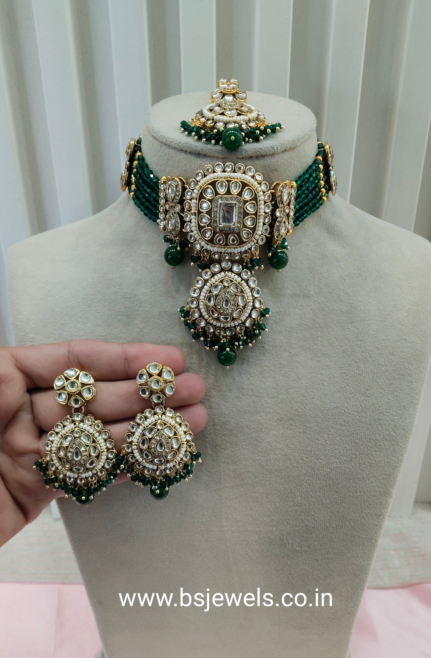 Green Kundan Choker Jewellery Lavina Set