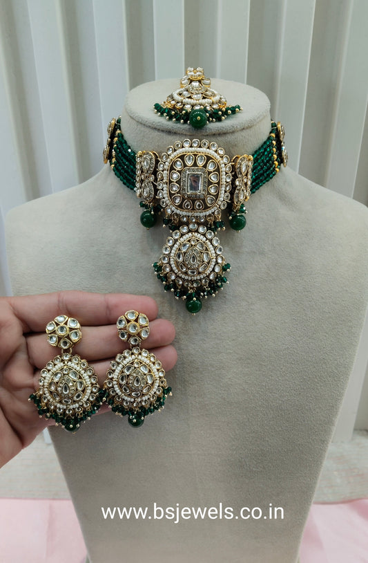Green Kundan Choker Jewellery Lavina Set