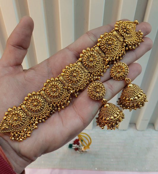 Gold Polki Choker Jewellery Arjan Set