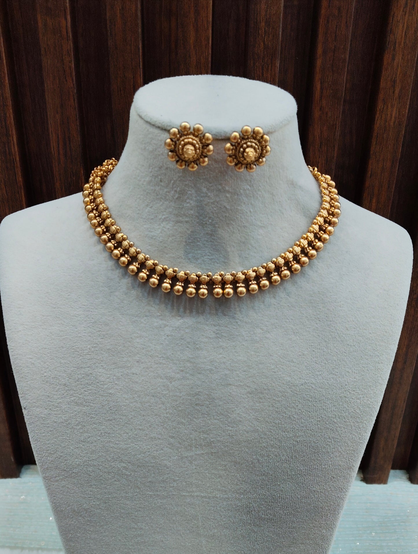 Gold Polki Necklace Jewellery Simran Set