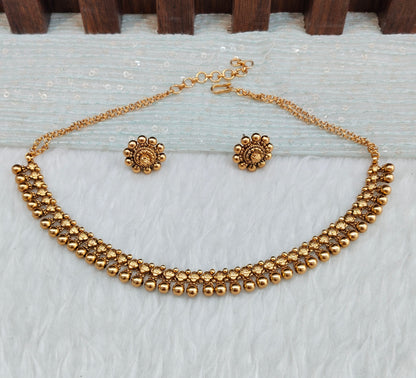Gold Polki Necklace Jewellery Simran Set