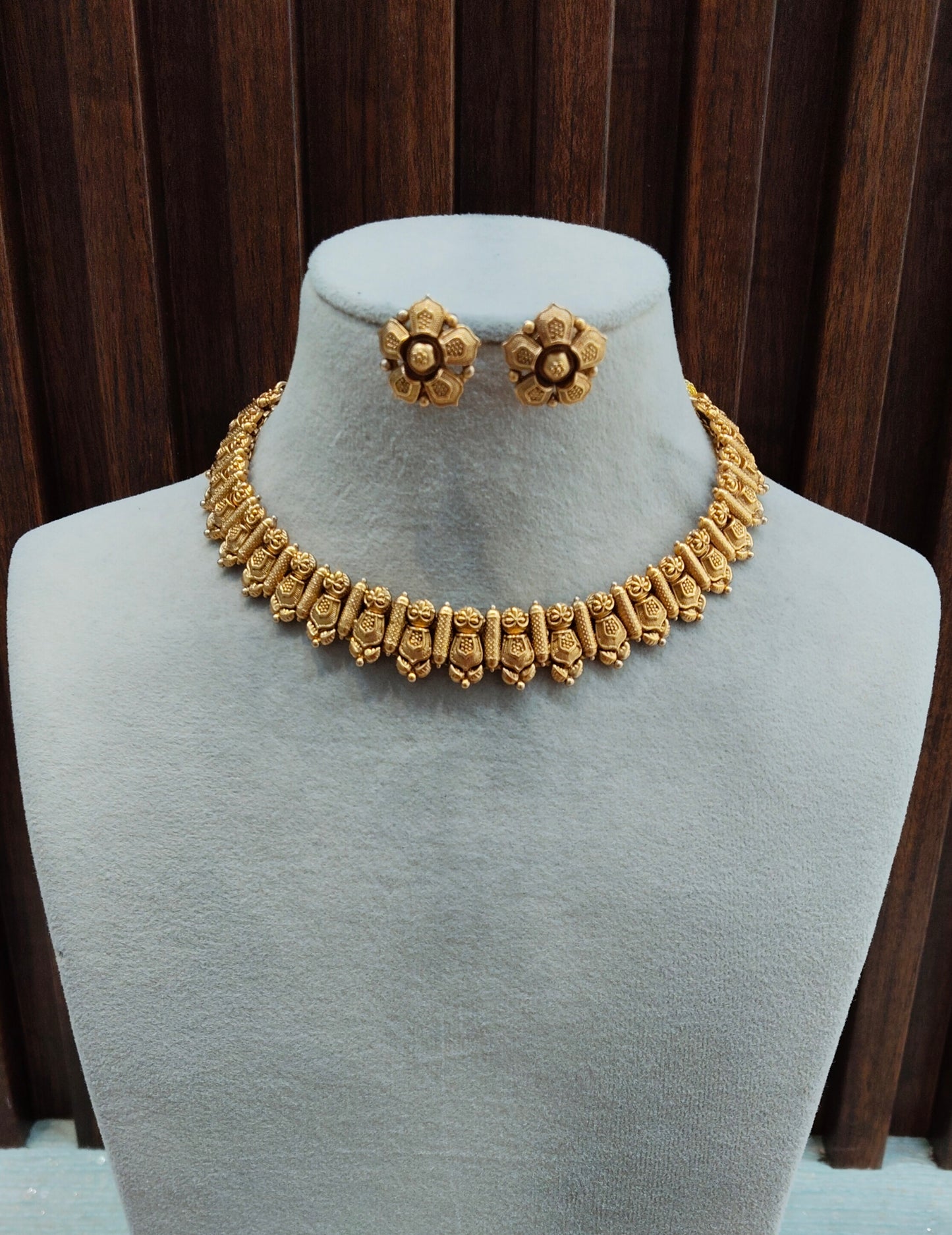 Gold Polki Necklace Jewellery Simran Set