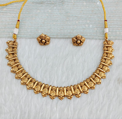 Gold Polki Necklace Jewellery Simran Set