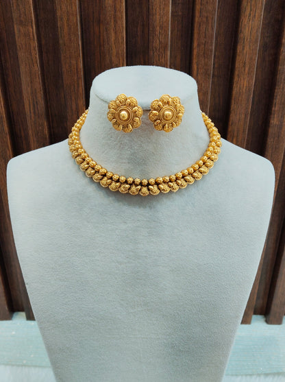 Gold Polki Necklace Jewellery Simran Set