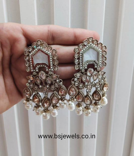 Antique Gold Bollywood Sarpunch Earrings