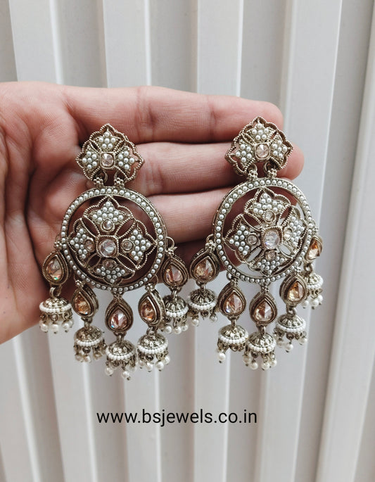 Antique Gold Bollywood Sarpunch Earrings