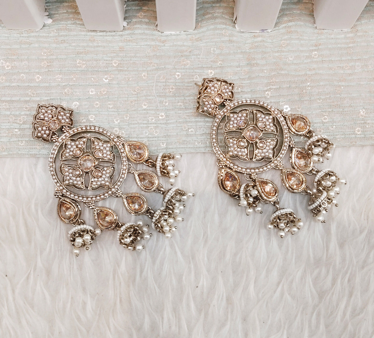 Antique Gold Bollywood Sarpunch Earrings