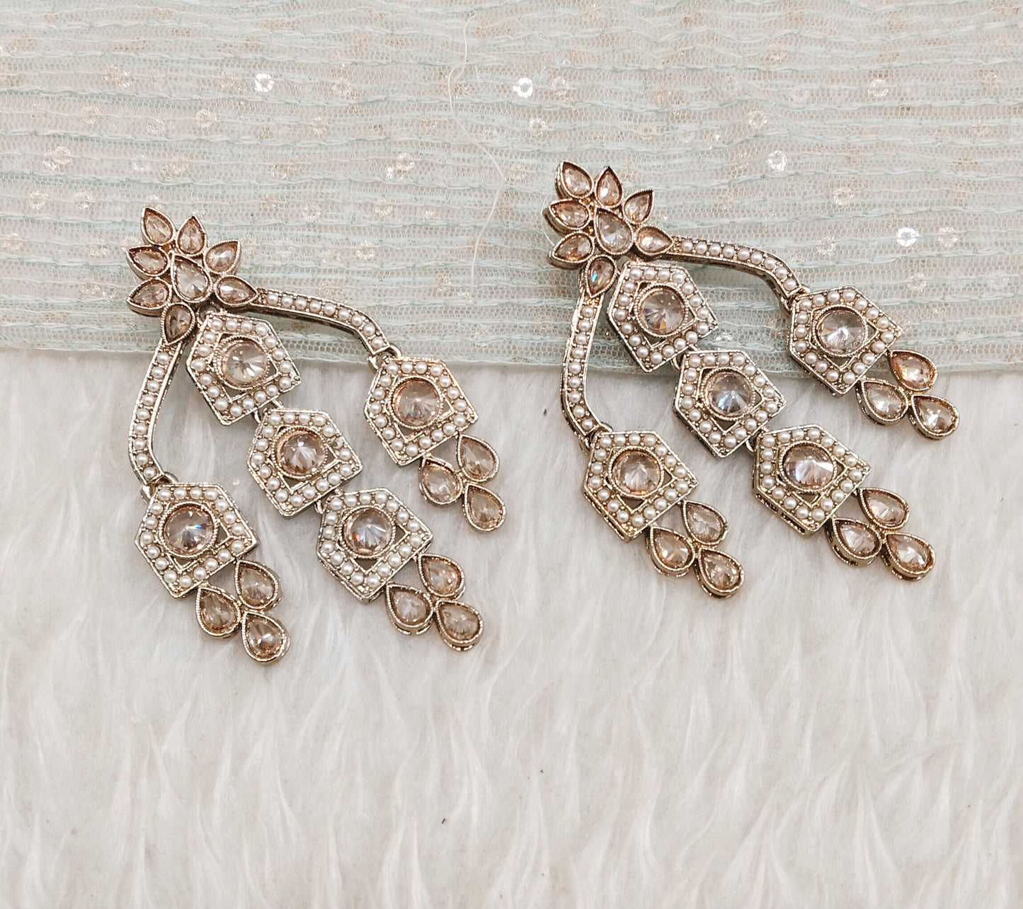 Antique Gold Bollywood Sarpunch Earrings