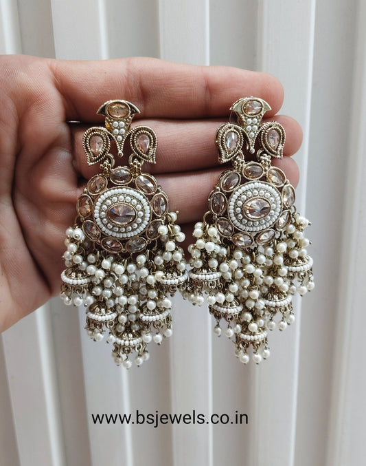 Antique Gold Bollywood Sarpunch Earrings