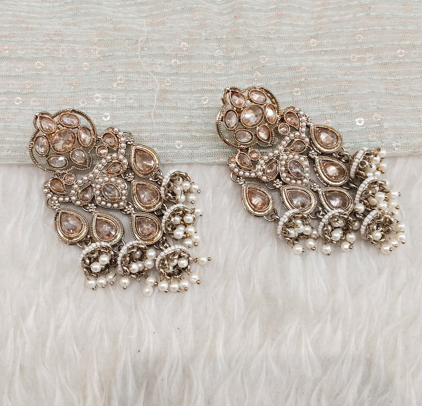 Antique Gold Bollywood Sarpunch Earrings
