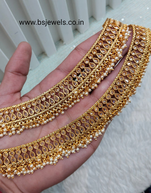 Gold Anklets Jhanjar Payal Jewellery Prince Set