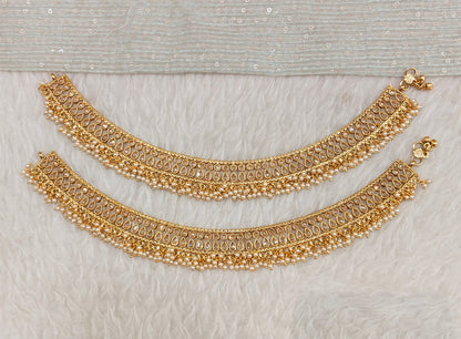 Gold Anklets Jhanjar Payal Jewellery Prince Set