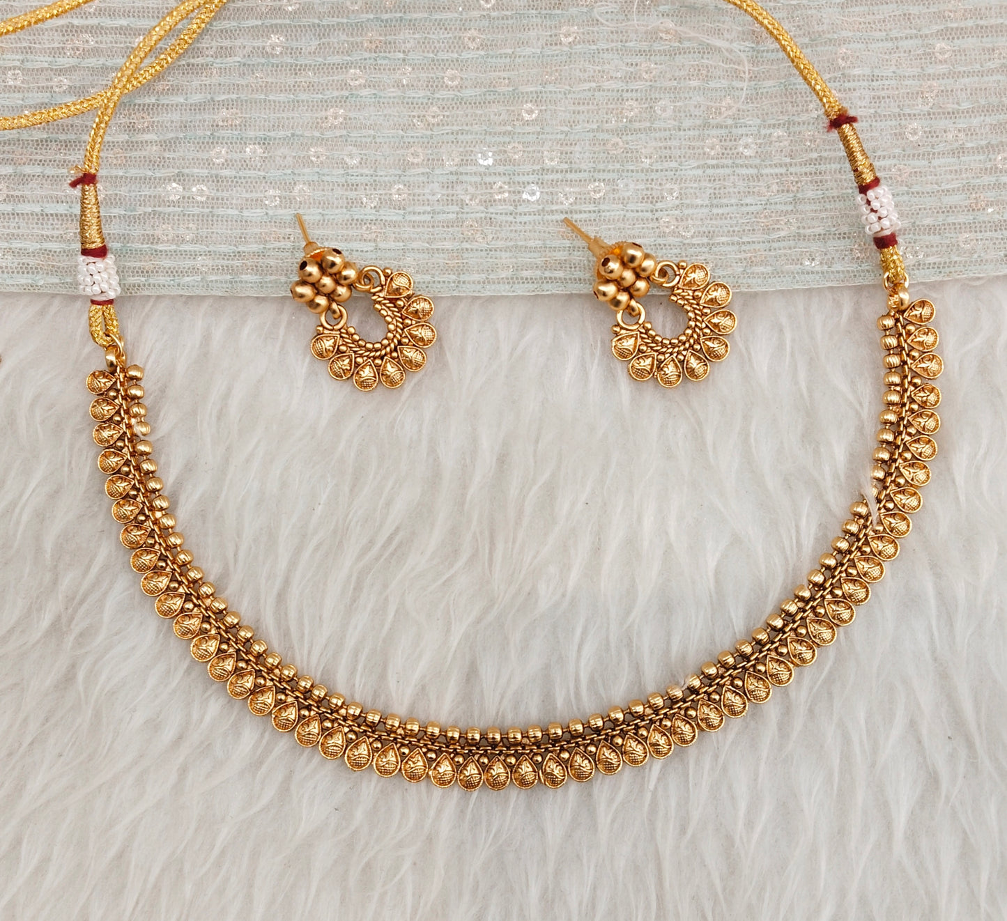 Gold Polki Necklace Jewellery Rana Set