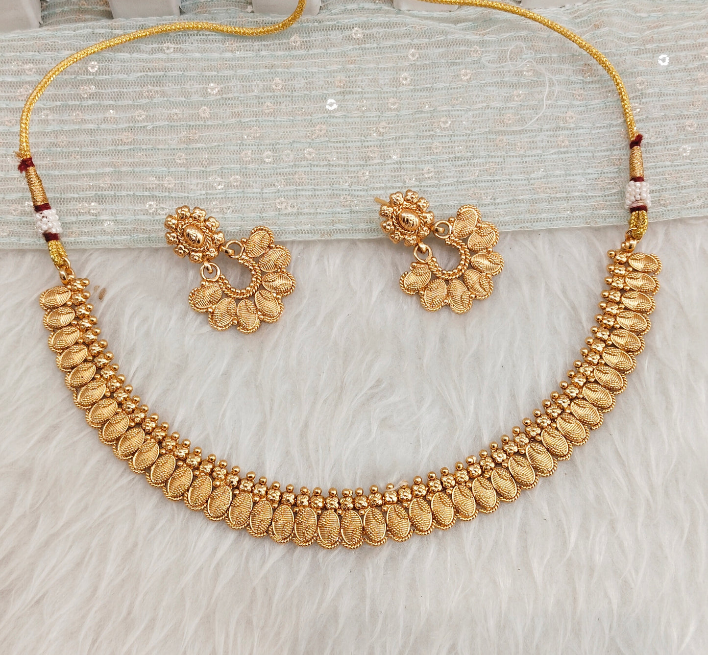 Gold Polki Necklace Jewellery Rana Set