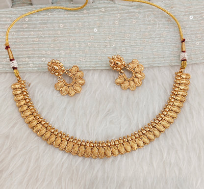 Gold Polki Necklace Jewellery Rana Set