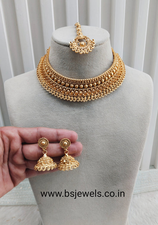 Gold Polki Necklace Jewellery Rana Set