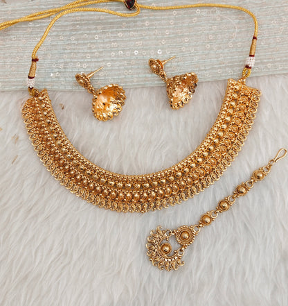 Gold Polki Necklace Jewellery Rana Set