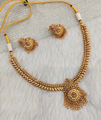 Gold Polki Necklace Jewellery Rana Set