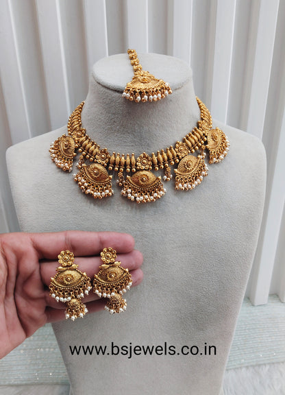 Gold Polki Necklace Jewellery Rana Set