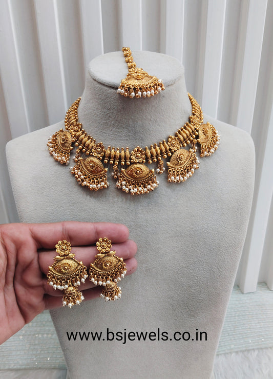 Gold Polki Necklace Jewellery Rana Set