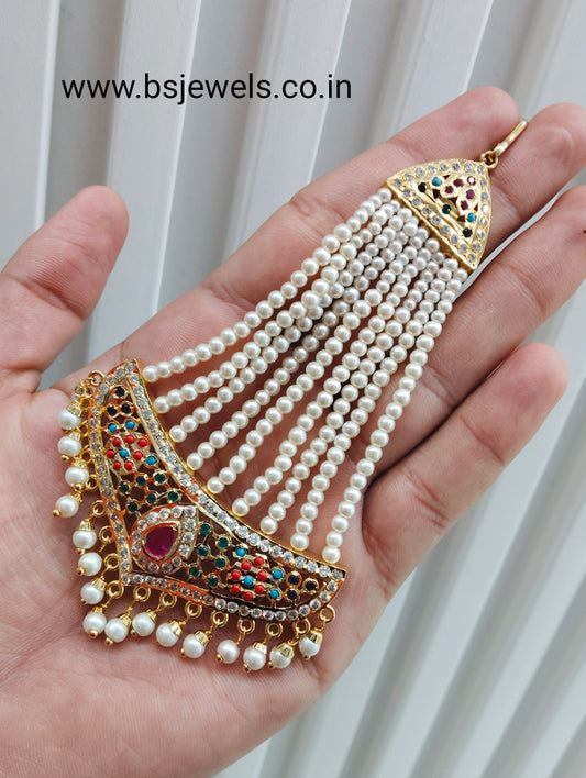 Multi Color Jadau Pakistani Jhumar Jewellery Smith Set