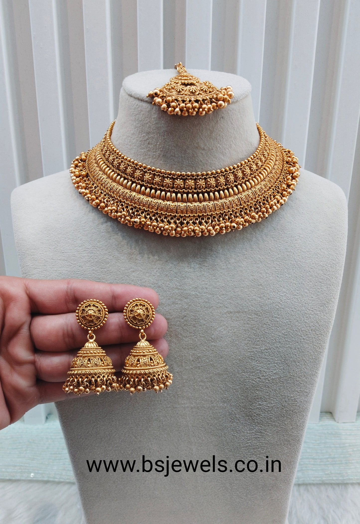 Gold  Polki  Choker Jewellery Beams Set