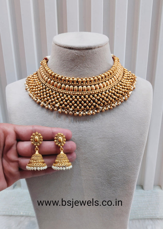 Gold  Polki  Choker Jewellery Beams Set