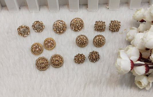 Champagne Stone Stud Earrings