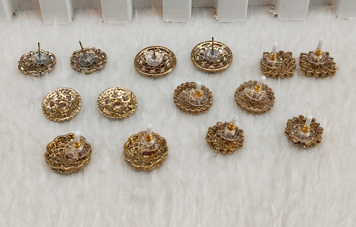 Champagne Stone Stud Earrings