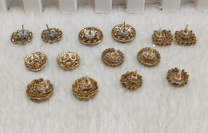 Champagne Stone Stud Earrings